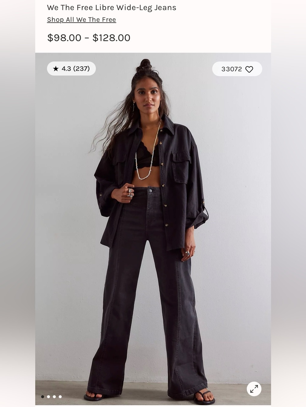 We the free libre wide leg jeans black